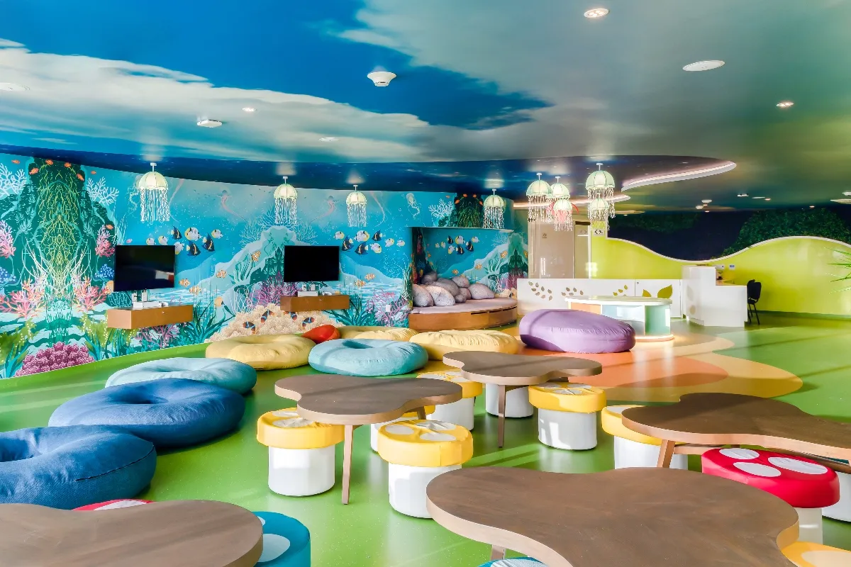 Garza Blanca Cancun Kids Club facilities featuring play areas