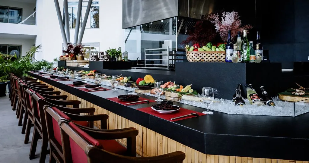 Robata grilling experience at Hiroshi Restaurant, Garza Blanca Cancun