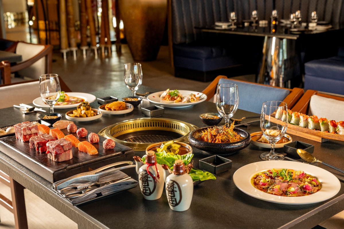 fire table shinpo grill dishes